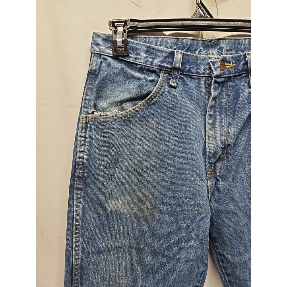 Rustler Mens Blue Straight Leg Medium Wash Denim Jeans‎ Work Cotton Size 33x30 - Picture 8 of 16
